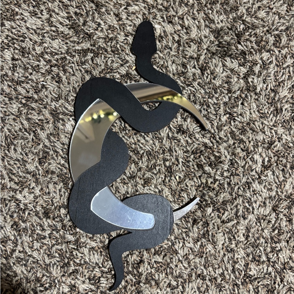 Black and Silver Snake Wall Decor